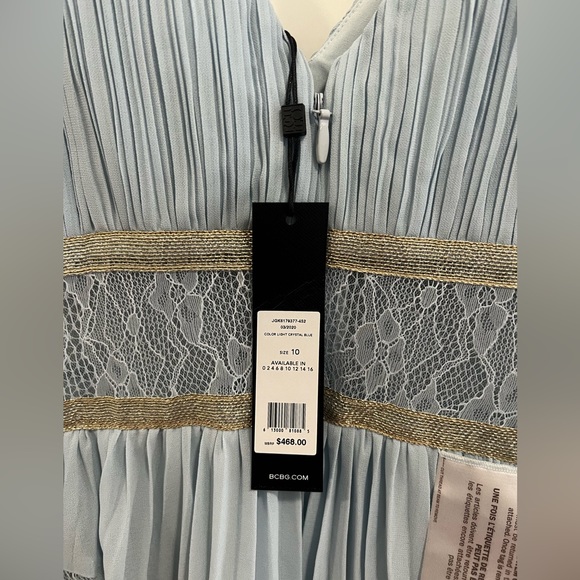 BCBG MAXAZRIA- light crystal blue gown - Picture 7 of 8